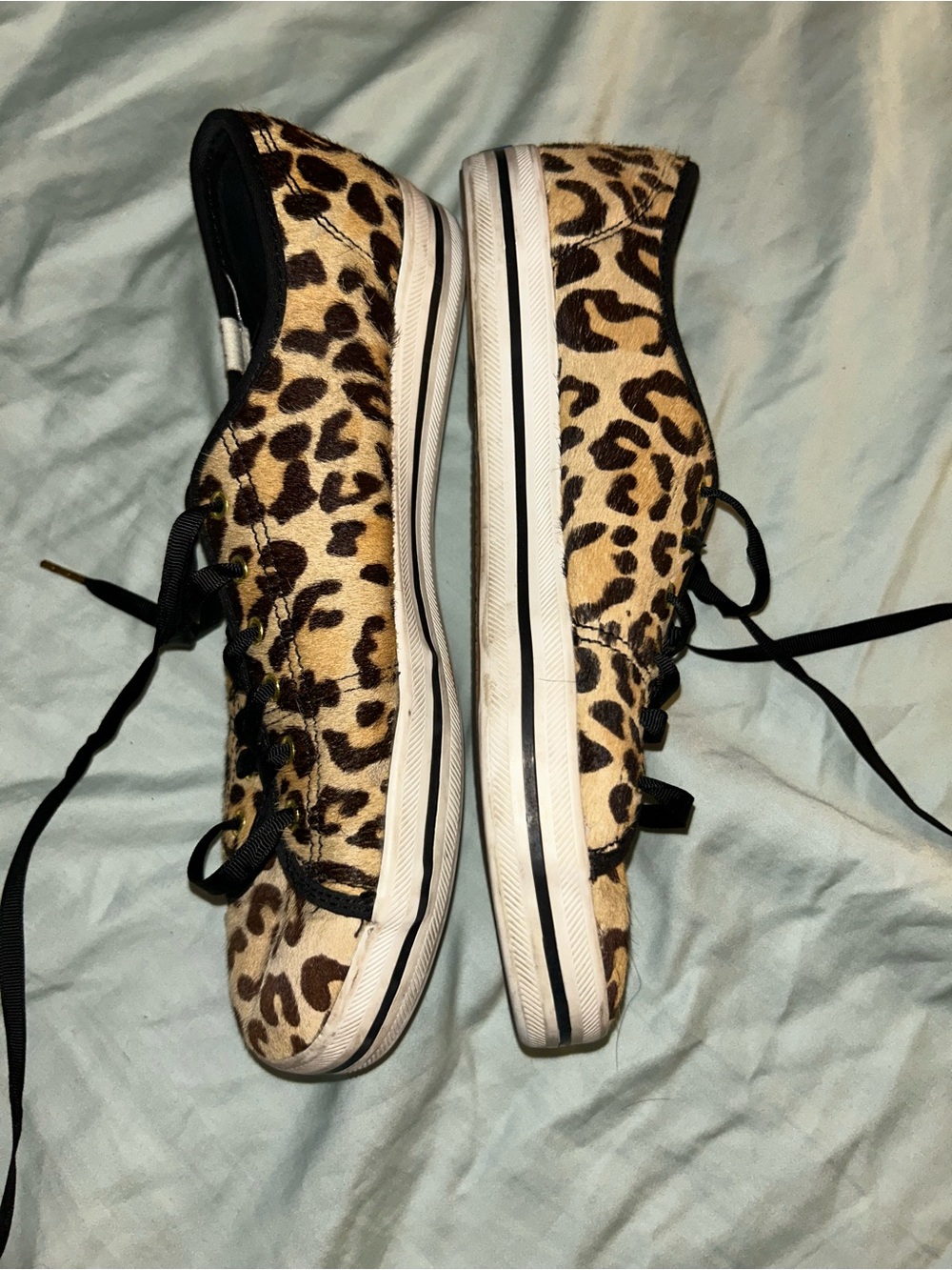 Lightly Worn Keds by Kate Spade Leopard print Ponyhair sneakers - Picture 4 of 7